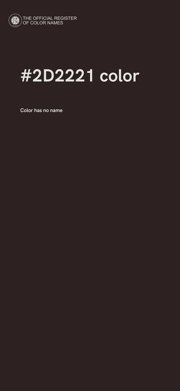 #2D2221 color image