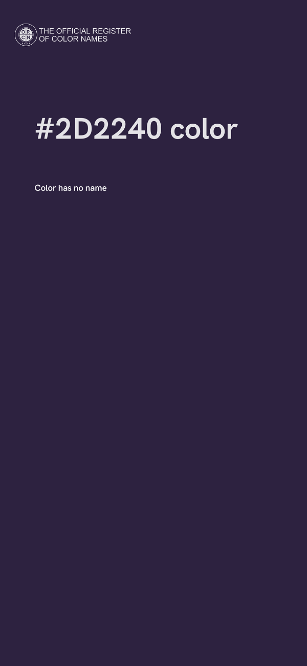 #2D2240 color image