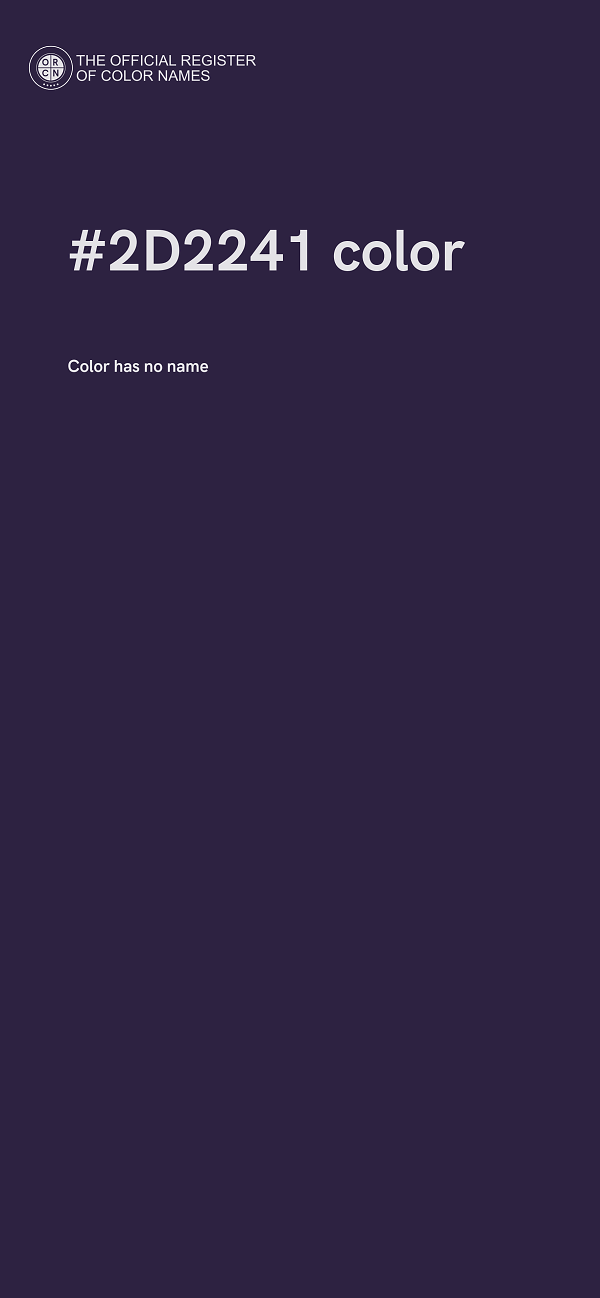#2D2241 color image
