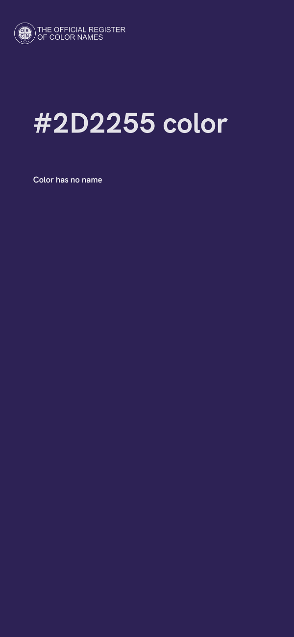 #2D2255 color image