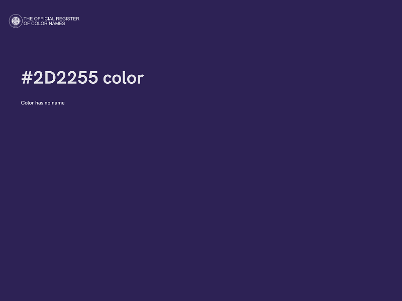 #2D2255 color image