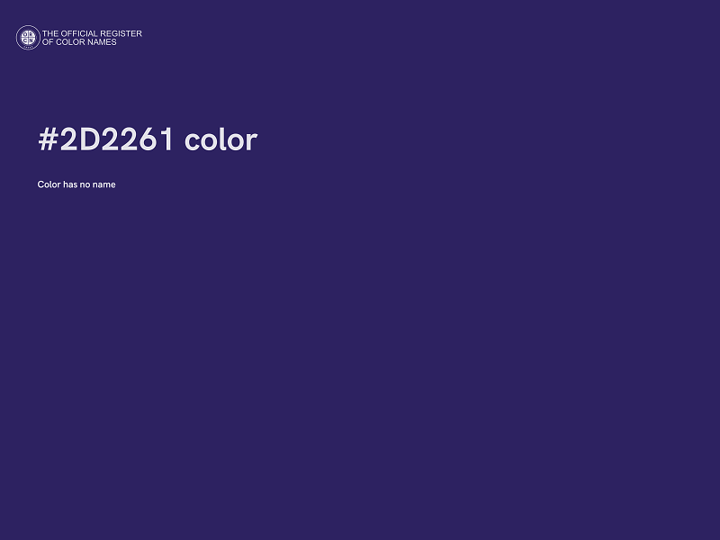 #2D2261 color image