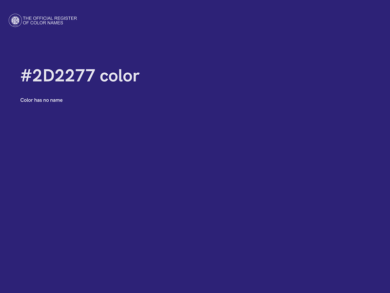#2D2277 color image