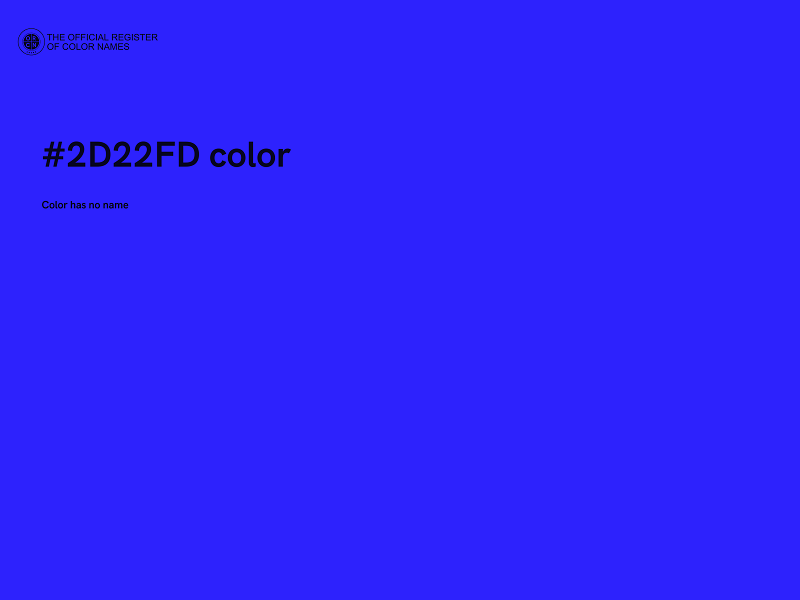 #2D22FD color image