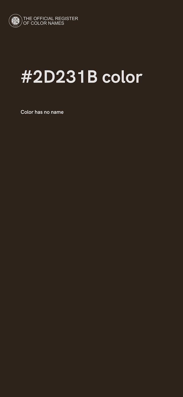 #2D231B color image