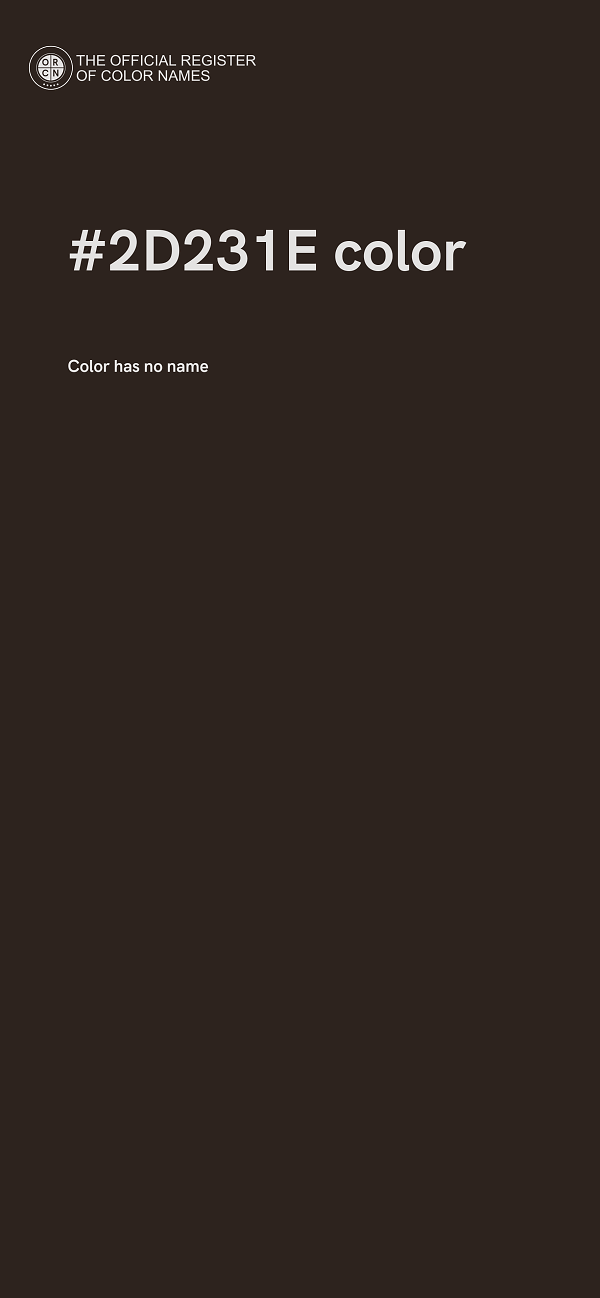#2D231E color image