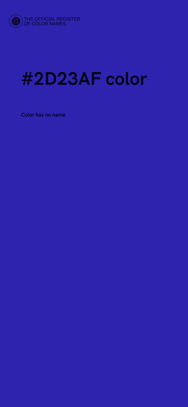 #2D23AF color image
