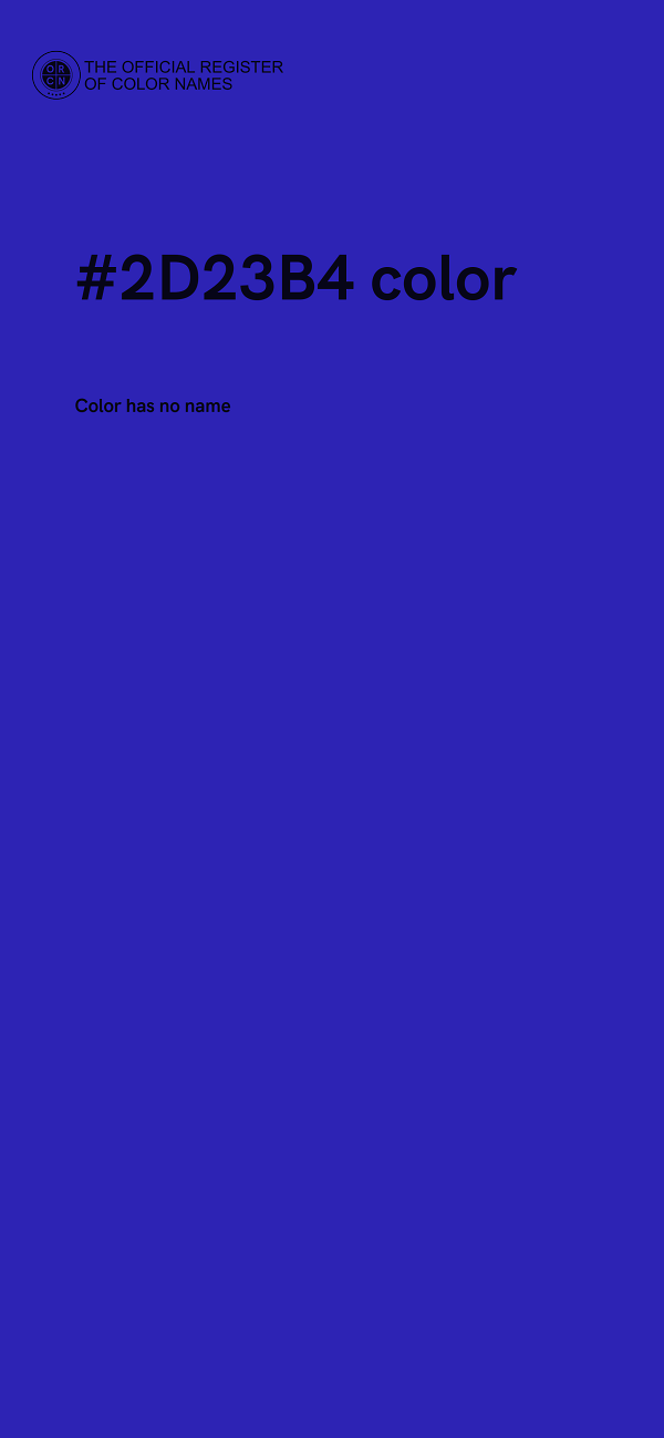#2D23B4 color image