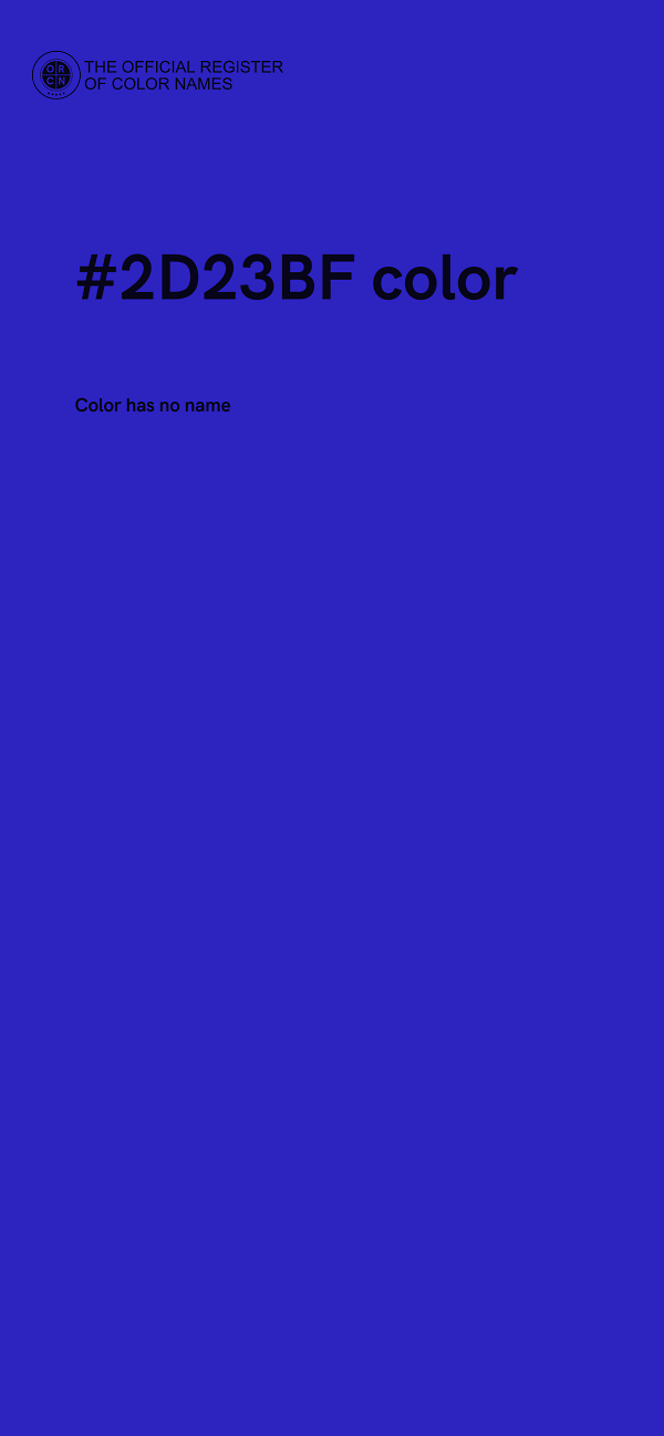 #2D23BF color image