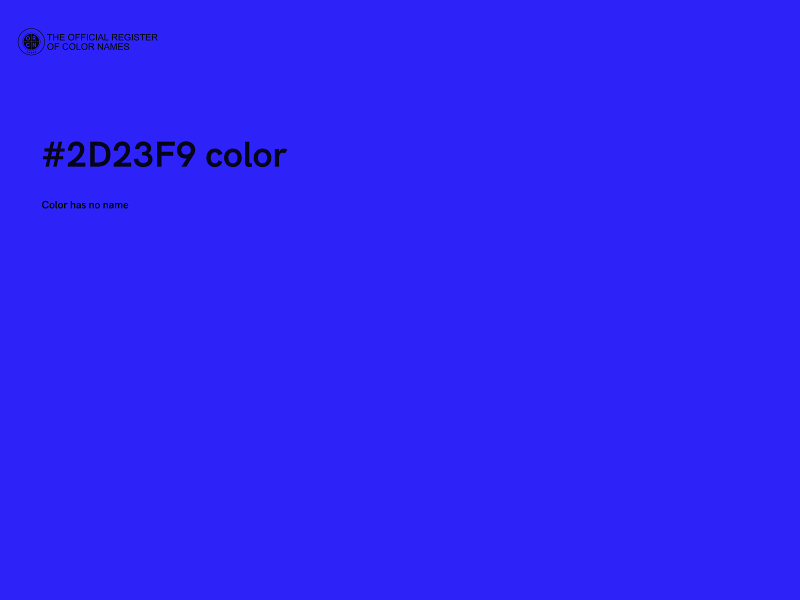 #2D23F9 color image