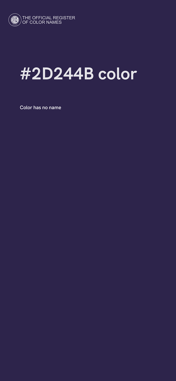 #2D244B color image