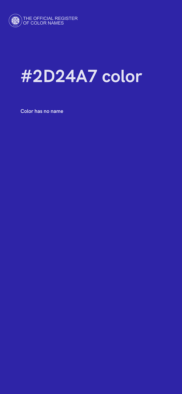 #2D24A7 color image