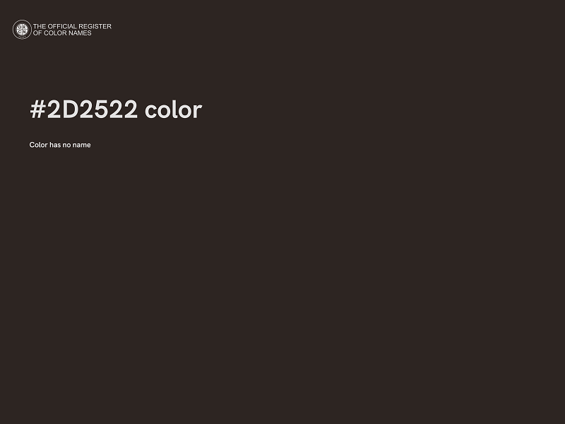 #2D2522 color image