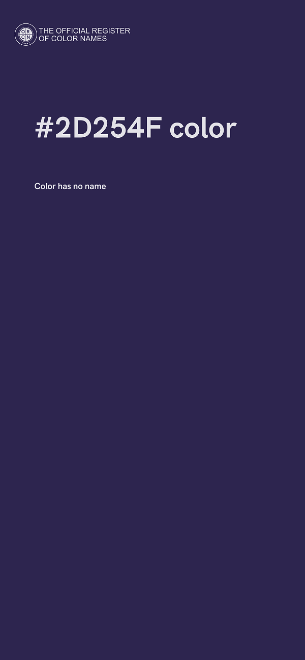 #2D254F color image