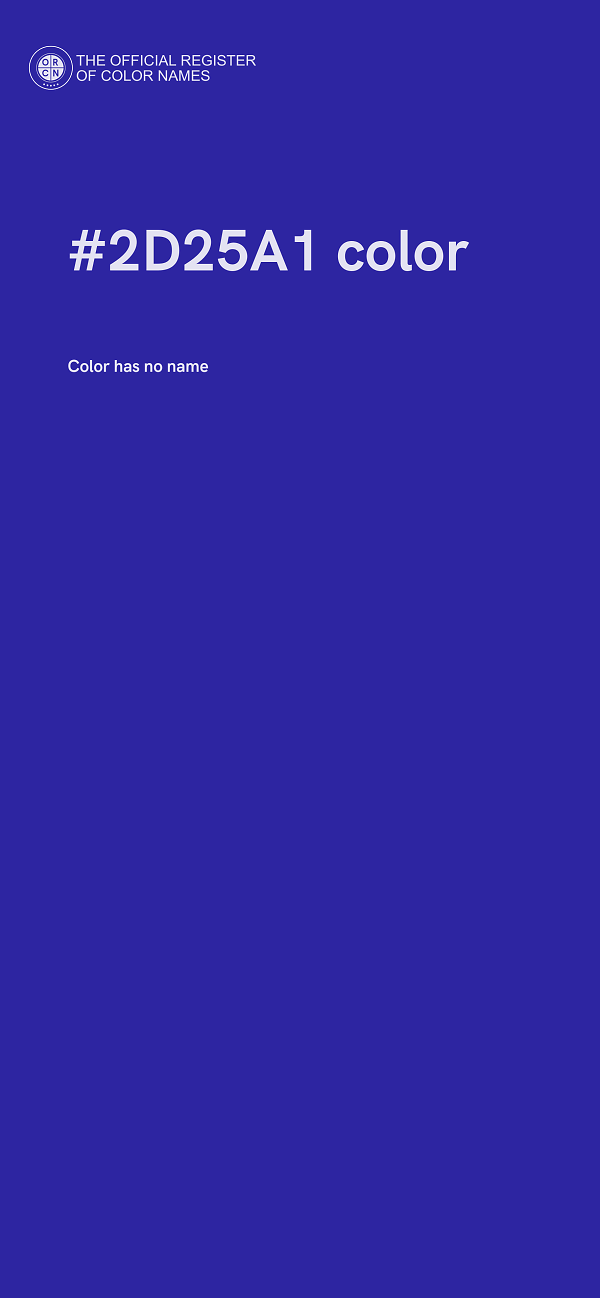 #2D25A1 color image