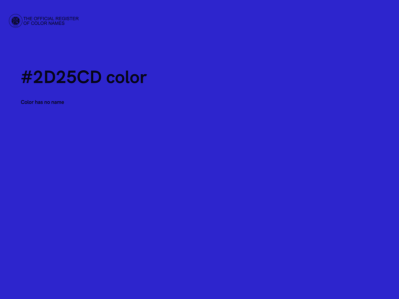 #2D25CD color image