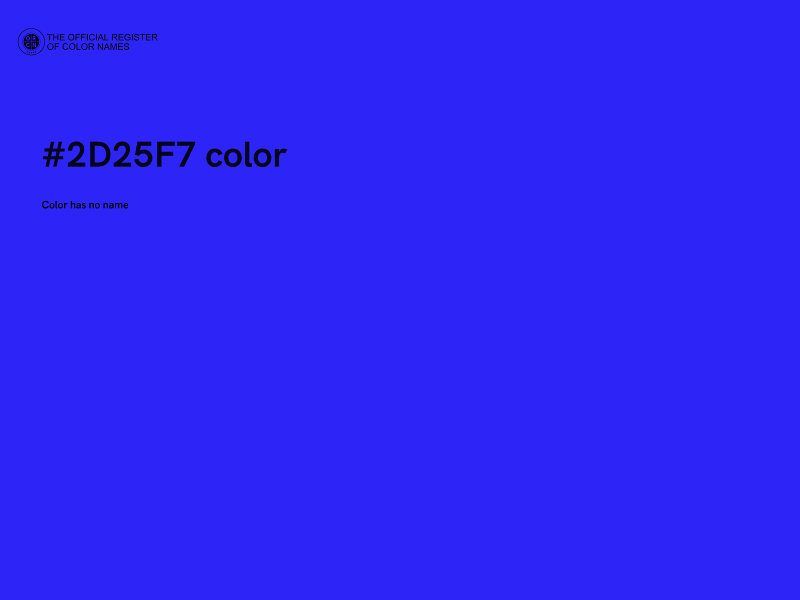 #2D25F7 color image