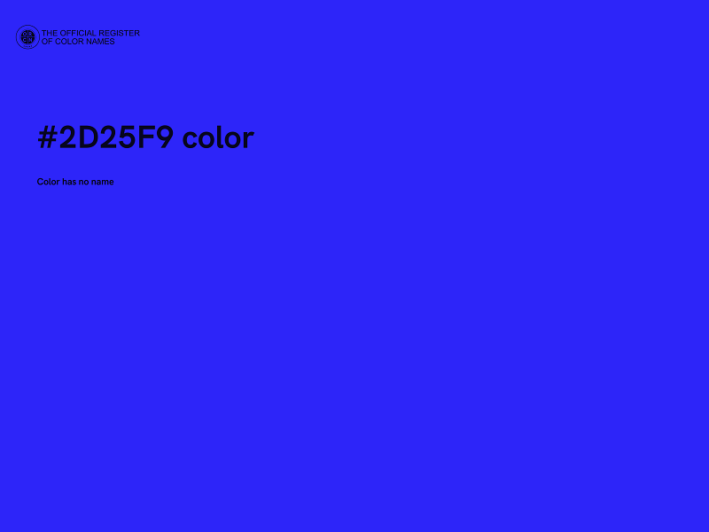 #2D25F9 color image