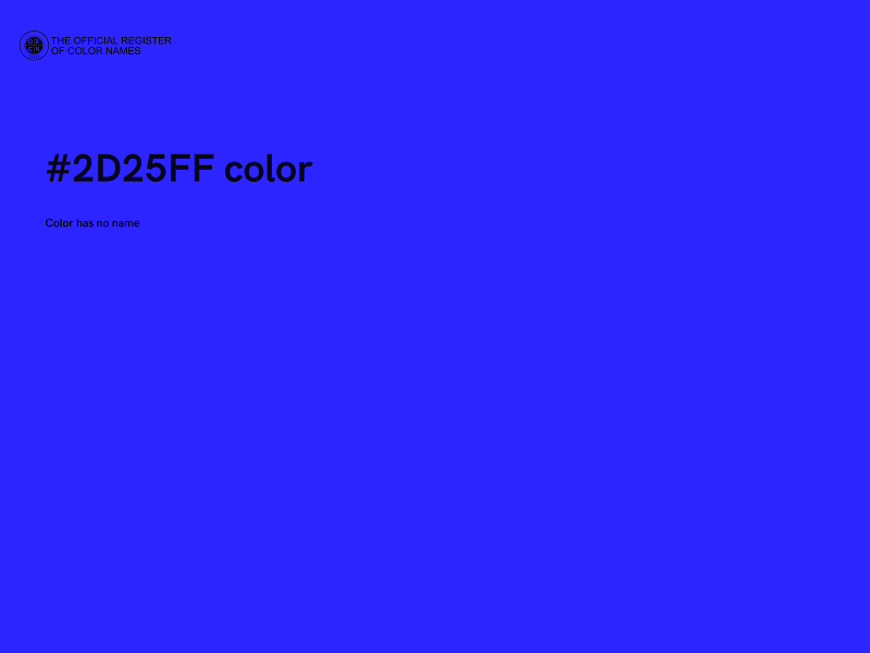 #2D25FF color image