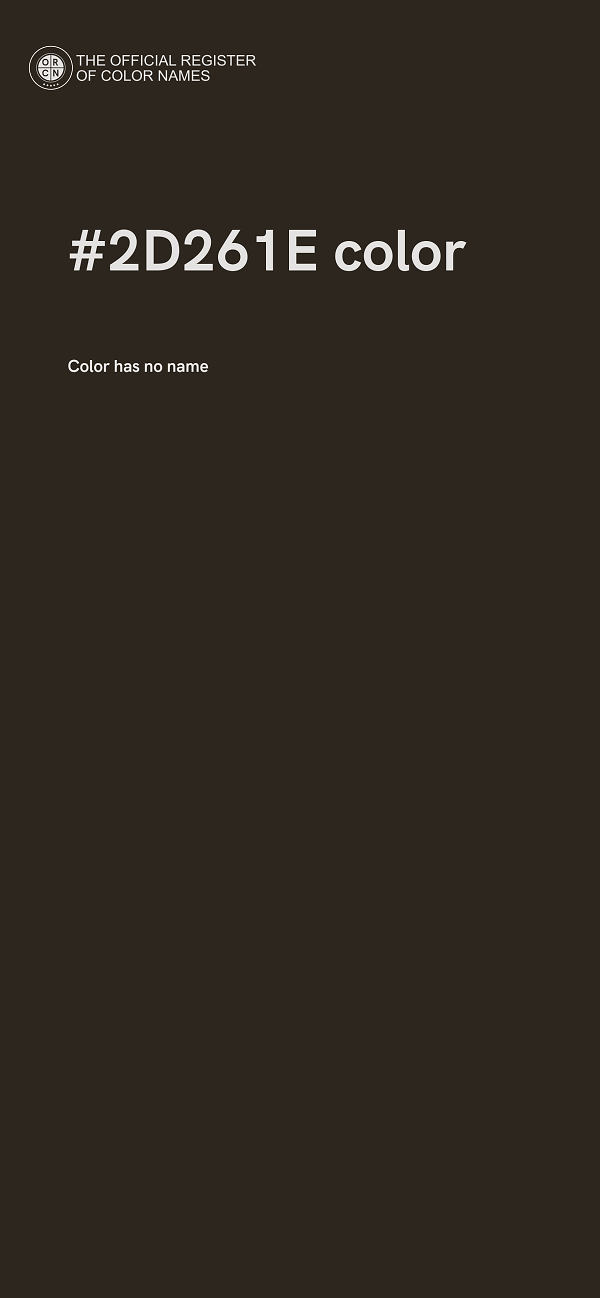 #2D261E color image