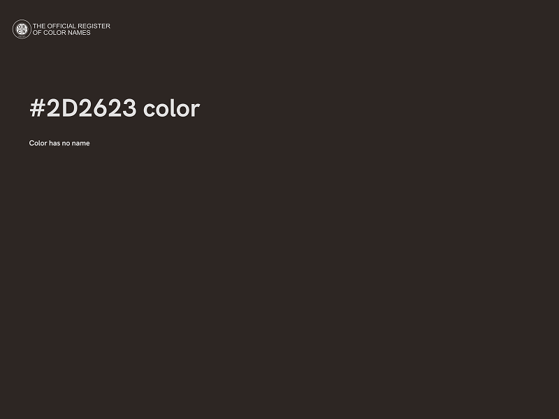 #2D2623 color image