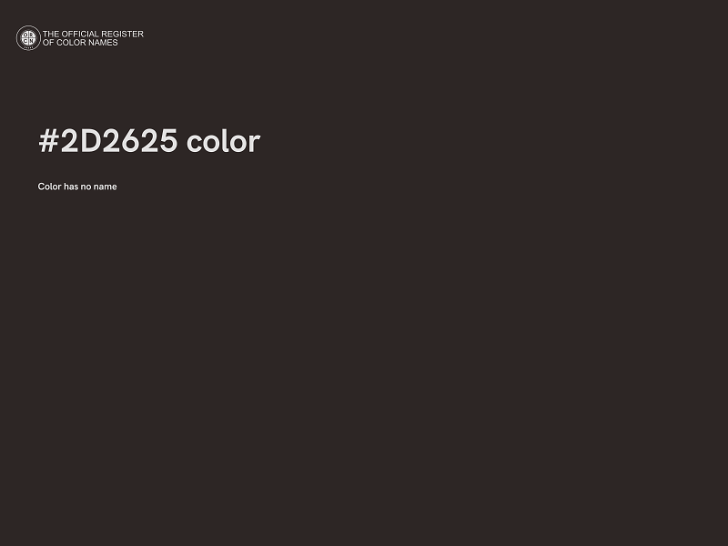 #2D2625 color image