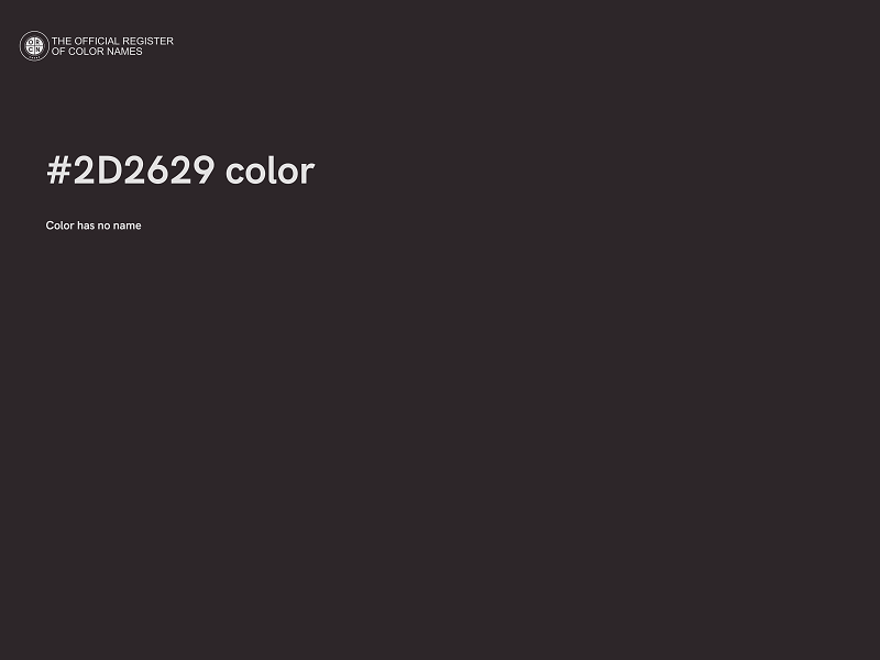 #2D2629 color image