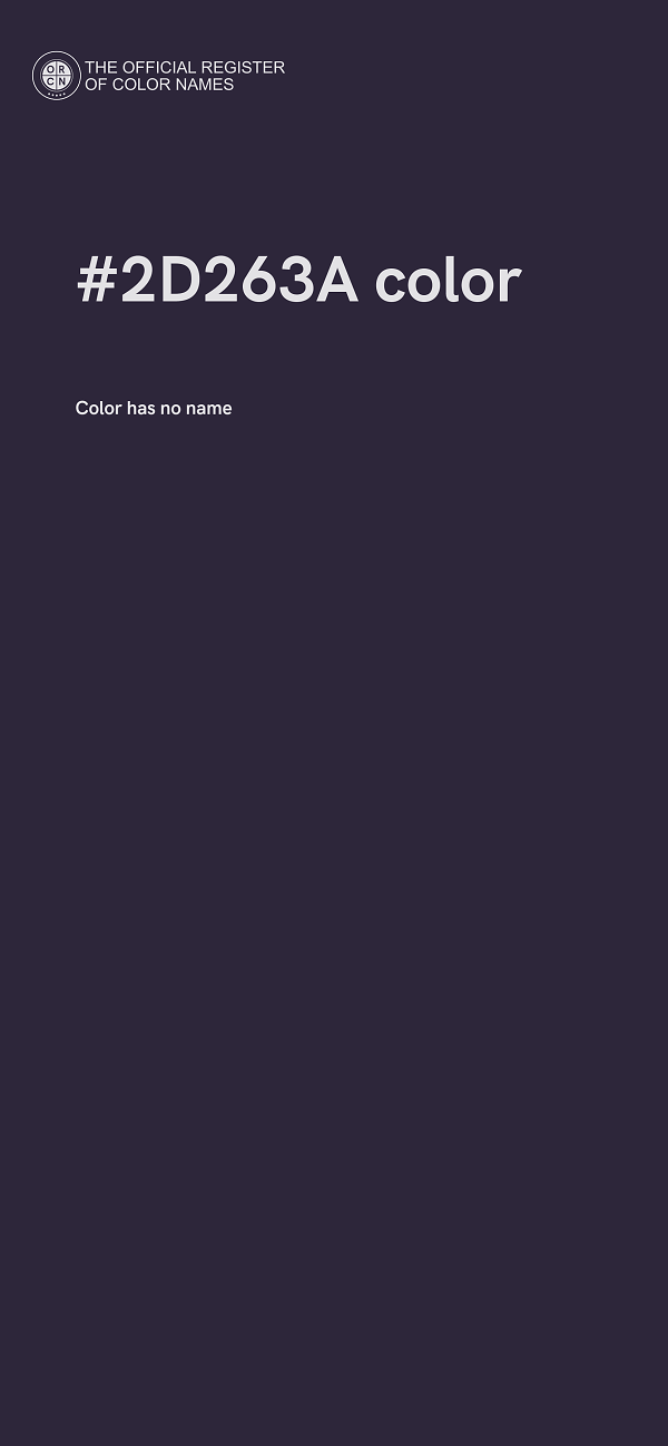 #2D263A color image