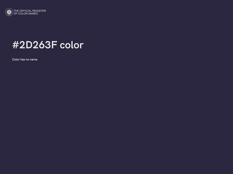 #2D263F color image