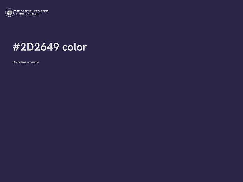 #2D2649 color image