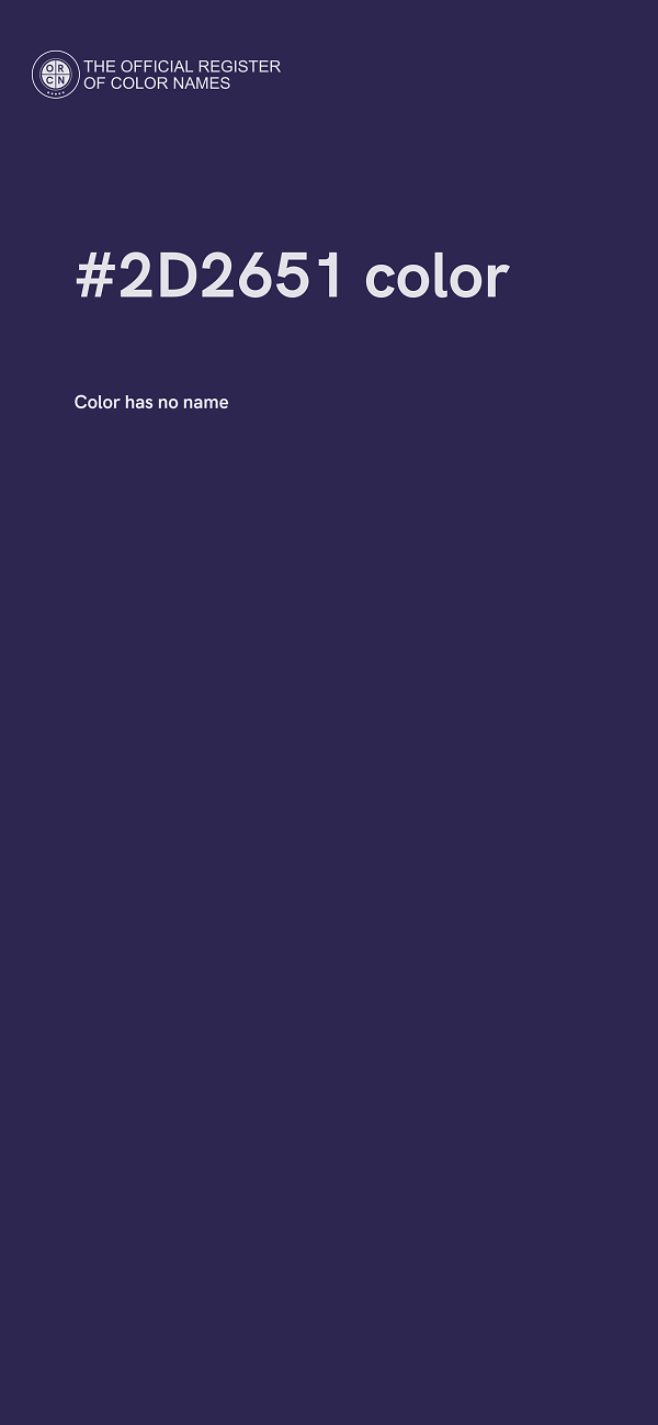 #2D2651 color image