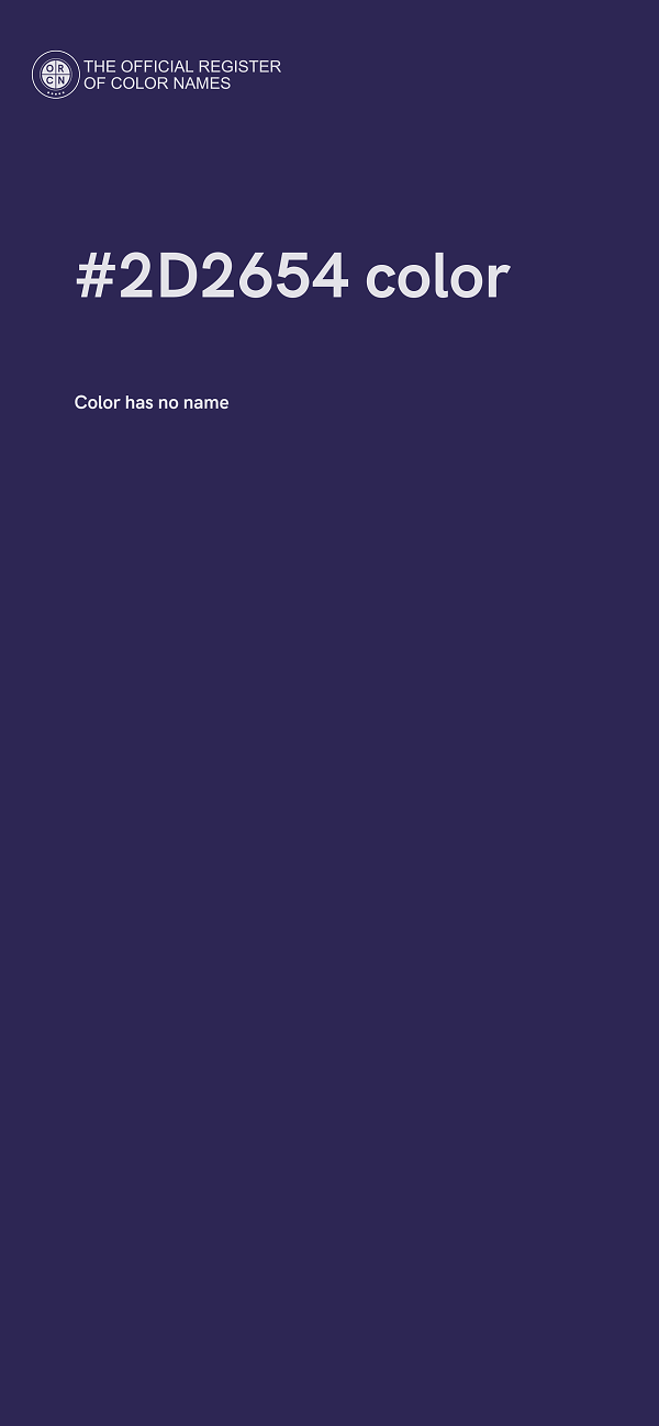 #2D2654 color image
