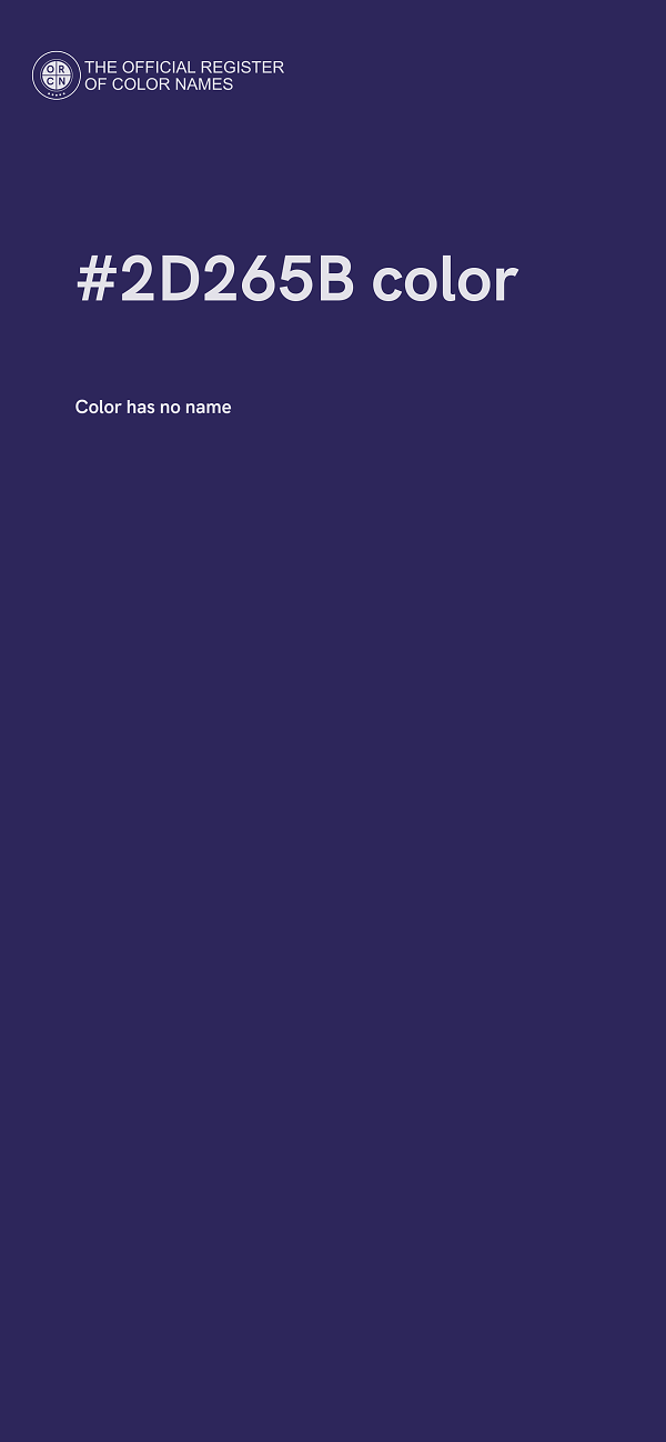 #2D265B color image