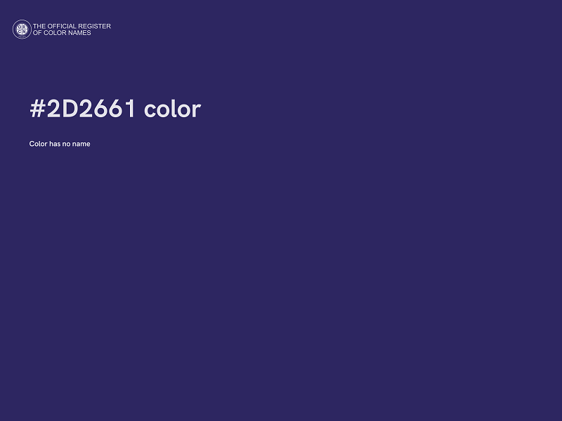 #2D2661 color image