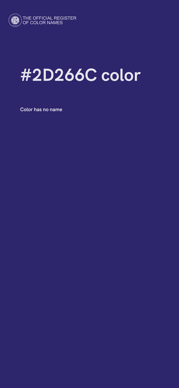 #2D266C color image