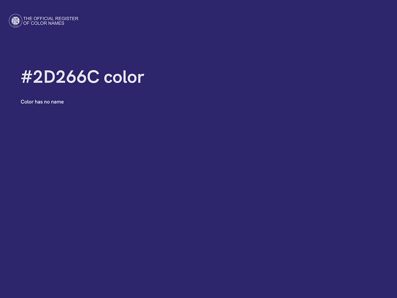 #2D266C color image