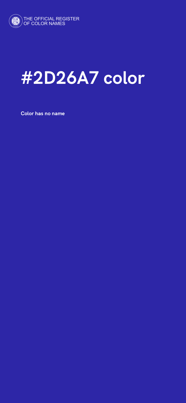 #2D26A7 color image