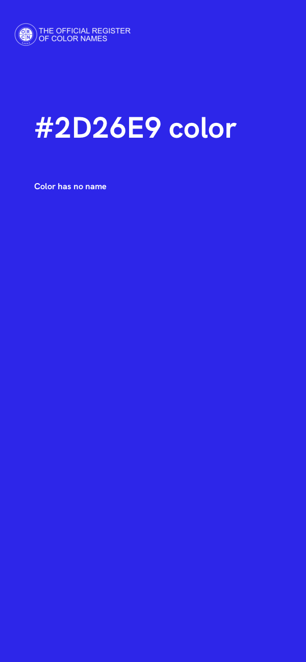 #2D26E9 color image