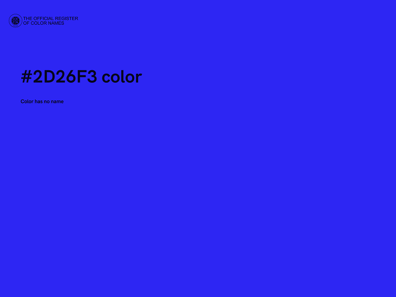 #2D26F3 color image