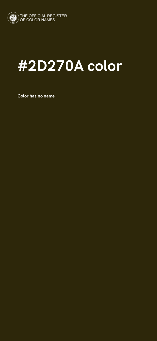 #2D270A color image