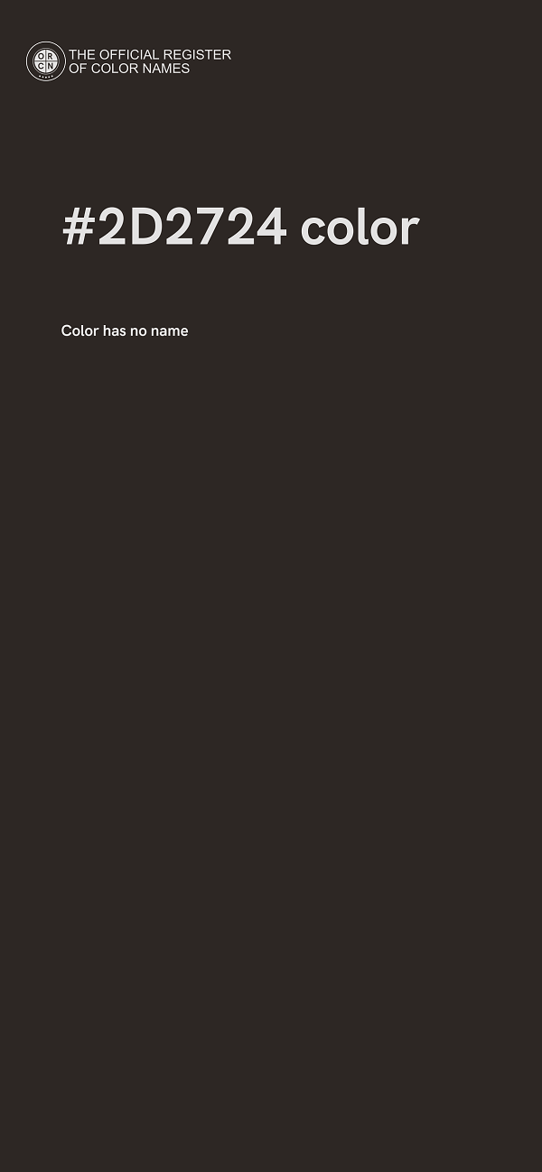 #2D2724 color image