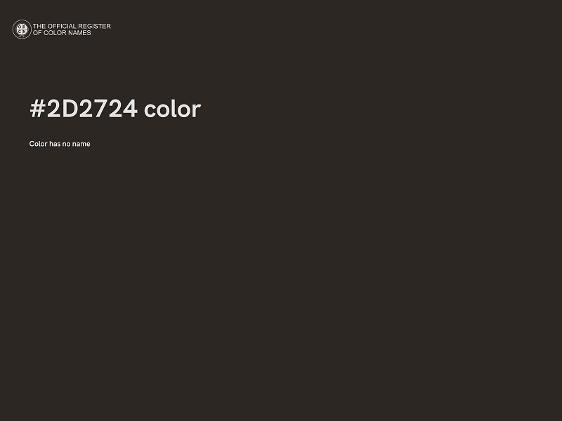 #2D2724 color image