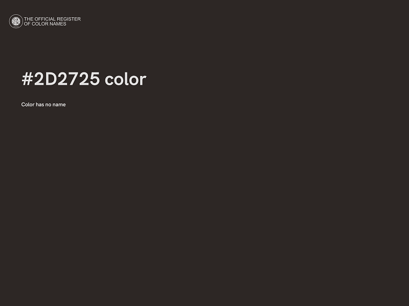 #2D2725 color image
