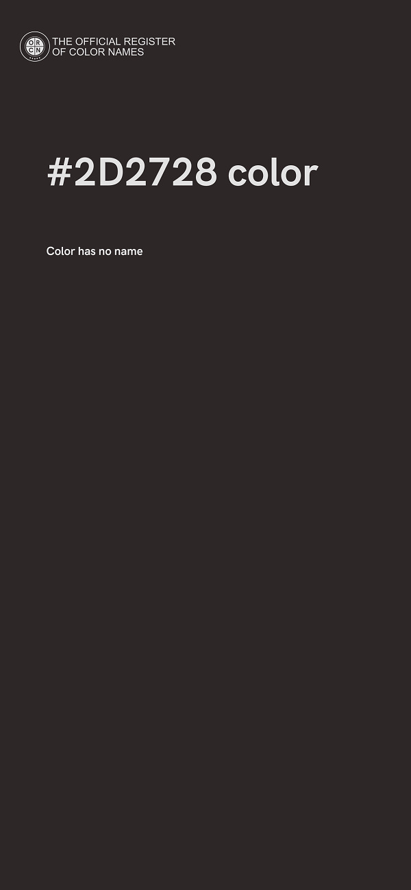 #2D2728 color image