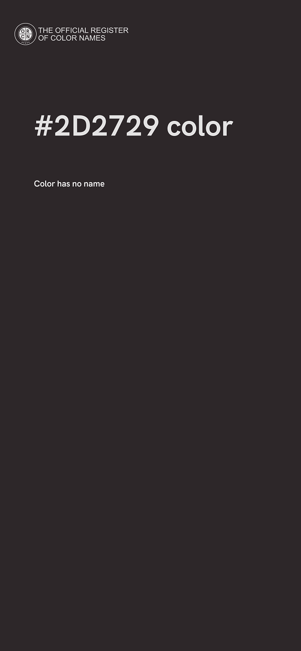 #2D2729 color image