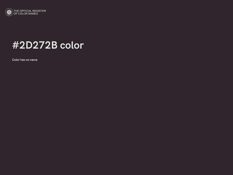 #2D272B color image