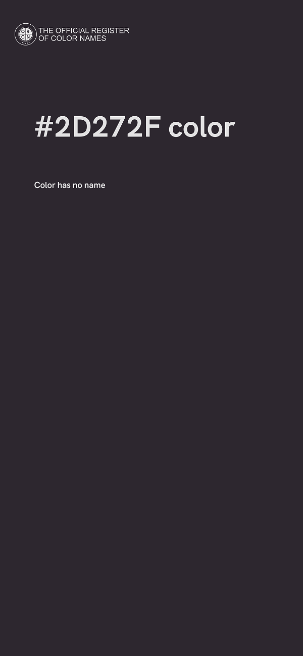 #2D272F color image