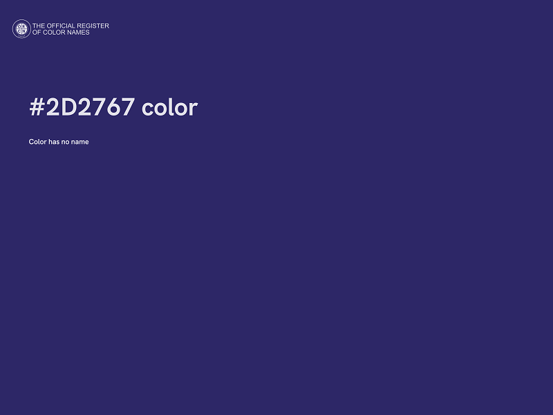#2D2767 color image