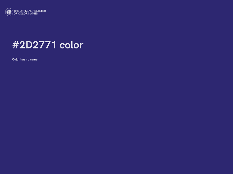 #2D2771 color image