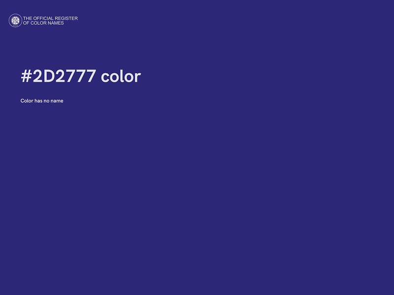 #2D2777 color image